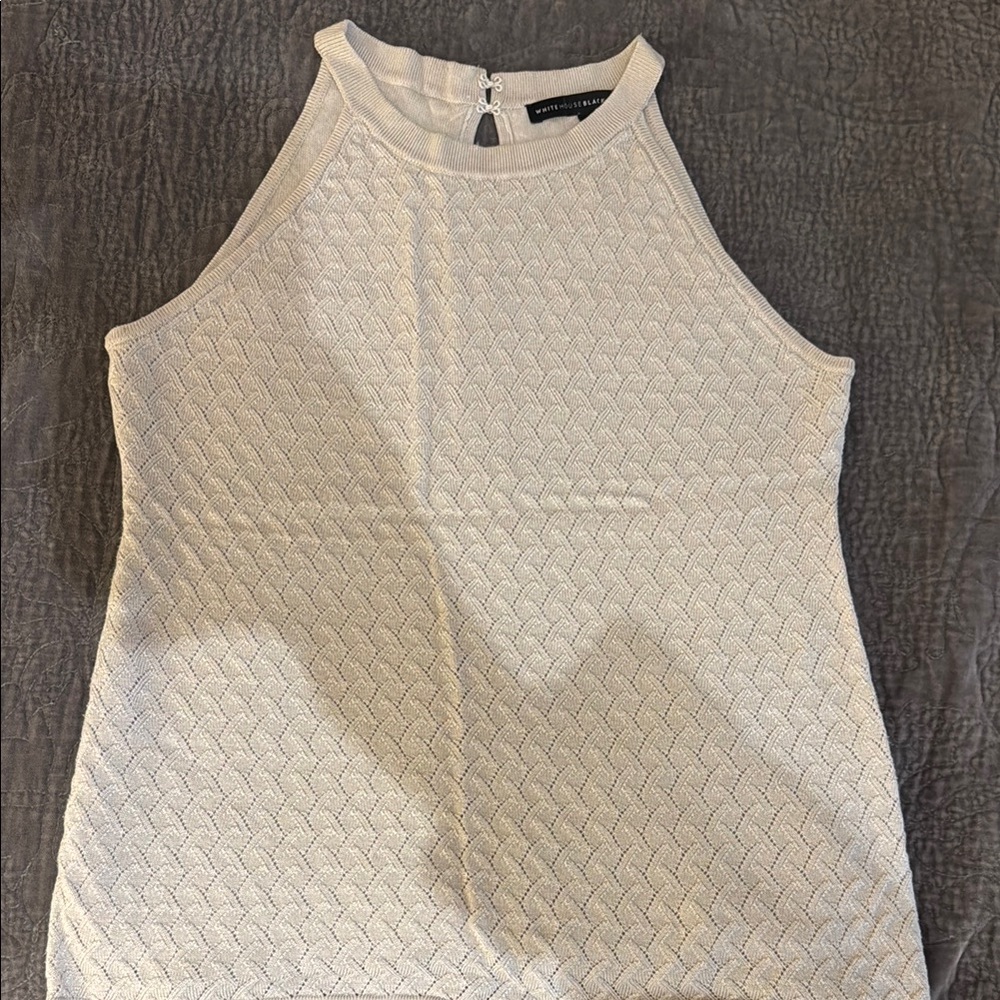 Tan Sleeveless Sweater Top White House black Market